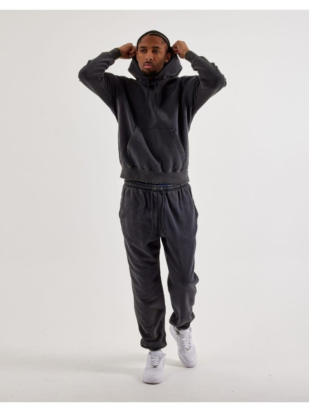 Nike Club Washed Fleece Pullover Hoodie And Pant Set Size Small